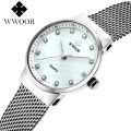 Custom Logo Milano Style Minimalist Ultra Thin JAPAN Movement Luxury Quartz Women Watches WWOOR 8825